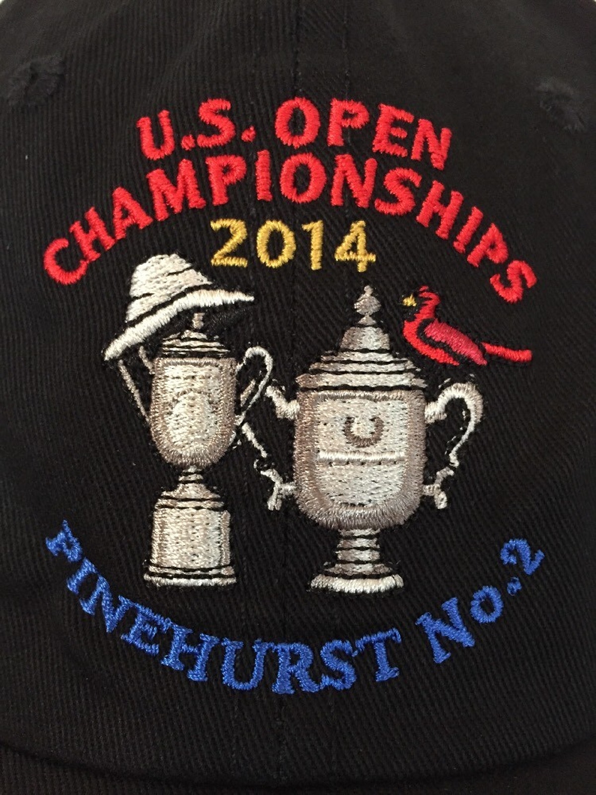 2014 Golf Us Open Championship Pinehurst No 2 Black Adjustable Baseball Cap Hat